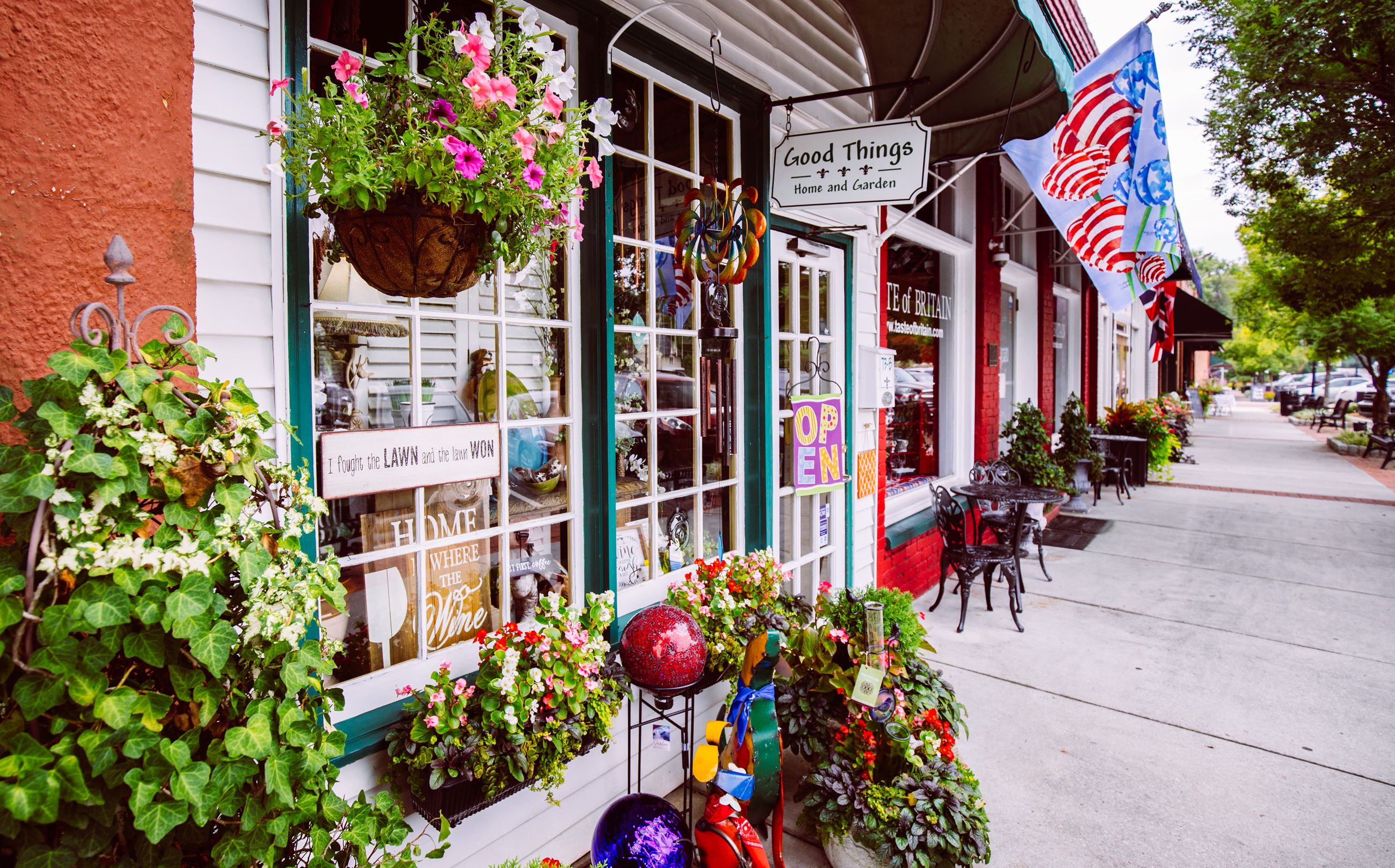 historic downtown norcross streetscape storefront for good things home and garden